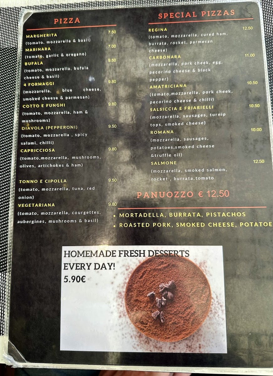 Menu - Magica | Pizzería Costa Adeje photo 1