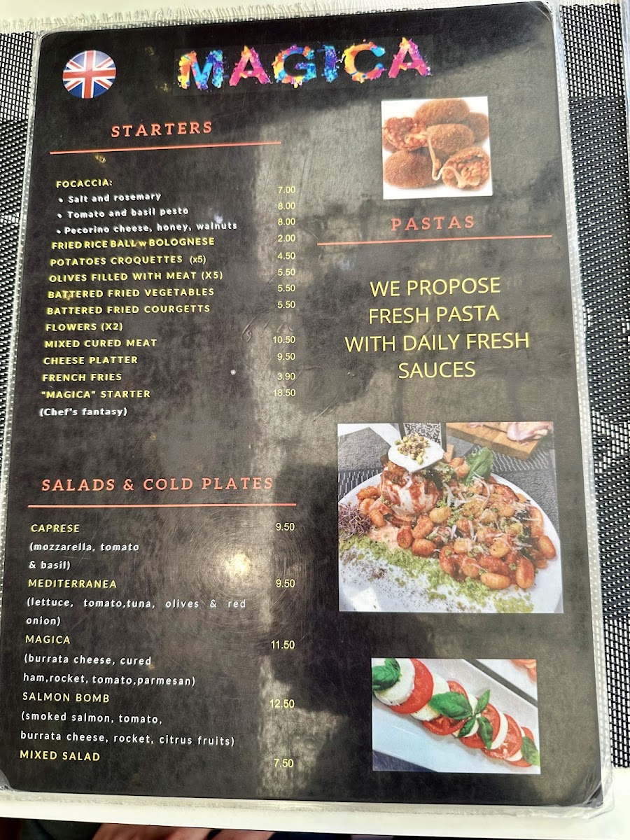 Menu - Magica | Pizzería Costa Adeje photo 2