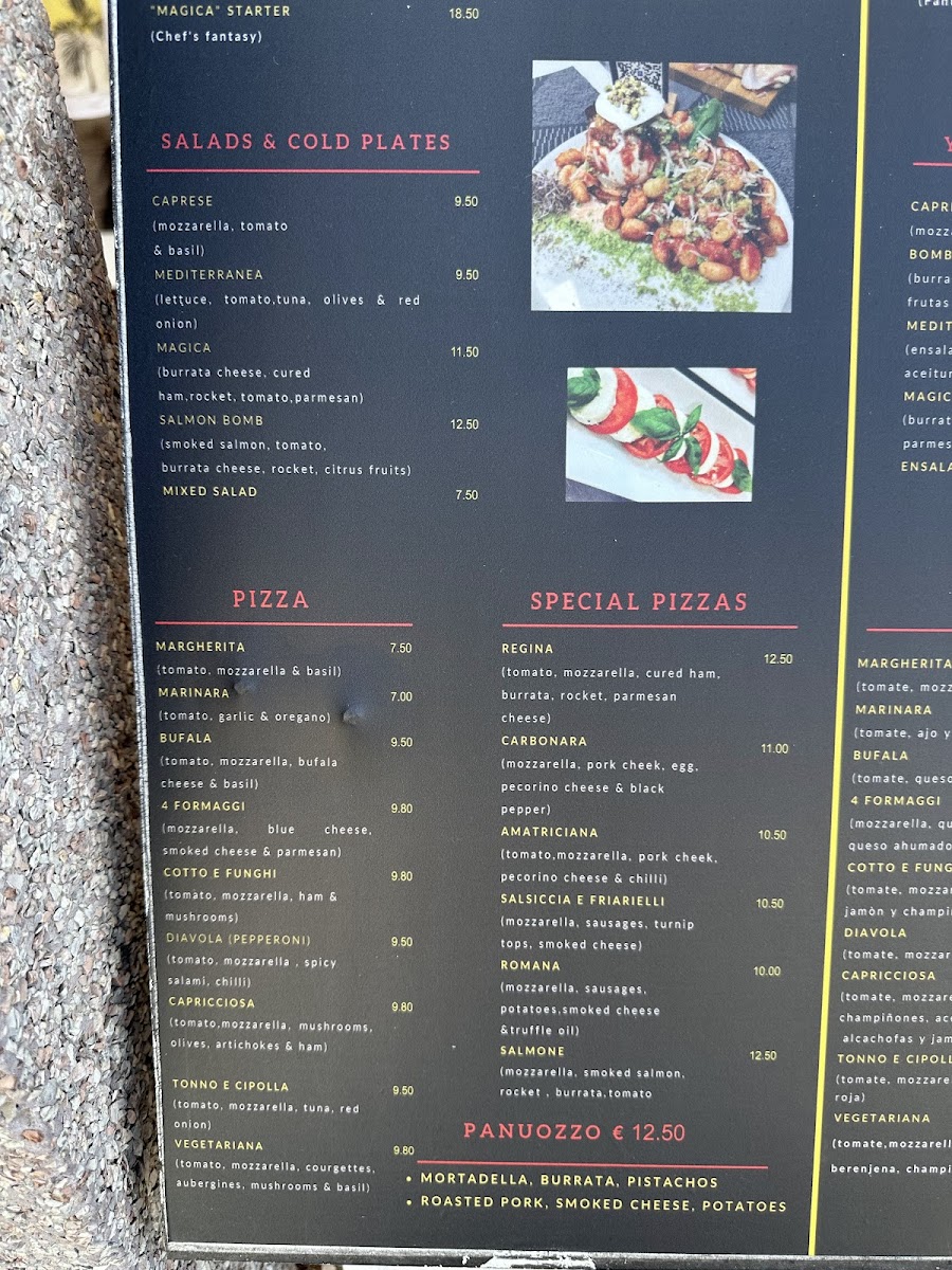 Menu - Magica | Pizzería Costa Adeje photo 6