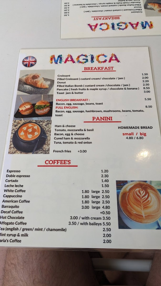 Menu - Magica | Pizzería Costa Adeje photo 8